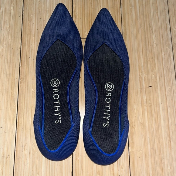 Rothy's Royal Blue Women's Pointed Flats Size 8 Slip On Shoes - Picture 2 of 7